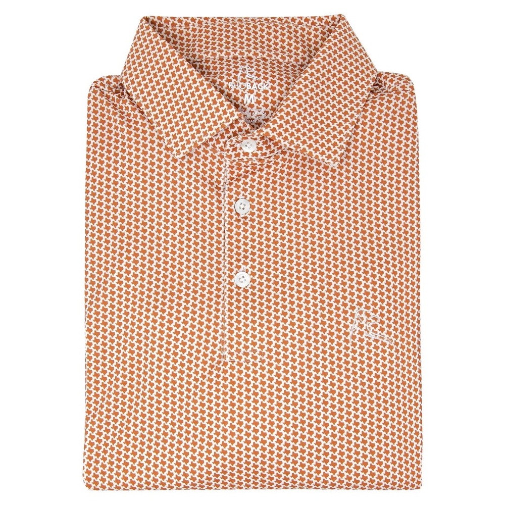 Rhoback Men’s Don’t Mess With Texas Burnt Orange Polo